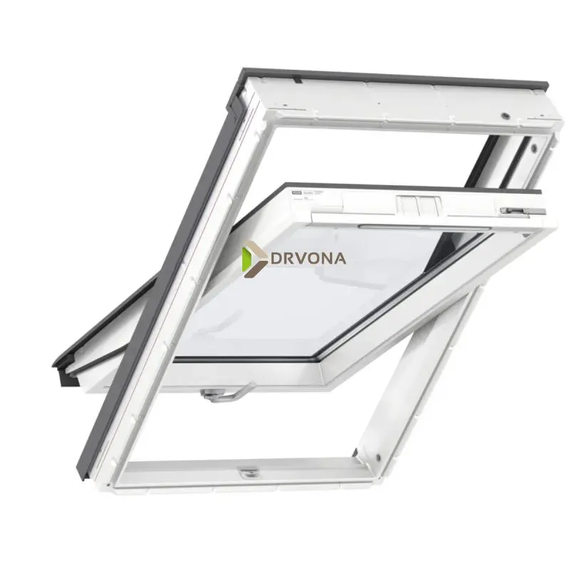 VELUX STANDARD PLUS KROVNI PROZOR, BIJELI POLIURETAN, DONJA RUČKA, STAKLO 51 