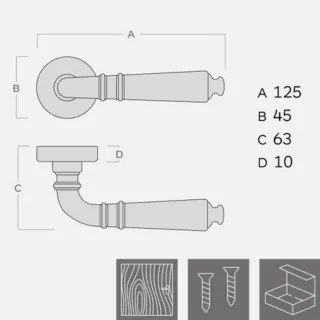 KVAKA AIDA DECO CRNA ROZETA KLJUČ 