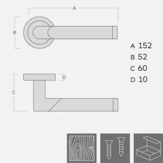 KVAKA BI-COLOR II ROZETA/KLJUČ 13590 