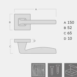 KVAKA ELITE CRNA MAT ROZETA WC 20460 