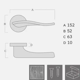 KVAKA LINEA CRNA MAT OKRUGLA ROZETA WC 29807 