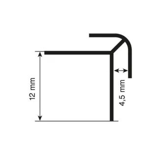 VANJSKI PROFIL ROCKO CRNI 2800mm 