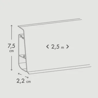 PVC LETVICA ZA LAMINAT HI LINE PRESTIGE M284 K489/8156/K411/61036x/K281/8633 2,5m