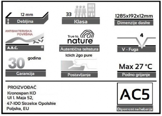 LAMINAT 12mm/Kl.33 FLOOR DREAMS VARIO V FUGA 5541x HRAST BEDROCK, RASPOLOŽIVO 24,419 m2 