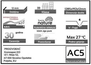 LAMINAT 12mm/Kl.33 FLOOR DREAMS VARIO V FUGA 8634x  HRAST NATUR p=1,48 m2 