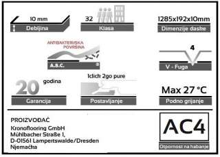 LAMINAT 10mm/Kl.32 EXPERT CHIOCE V FUGA 5946 ROCKFORD HRAST p=1,72704 m2 