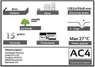 LAMINAT 8mm/Kl.32 HARO DAILY EDITION 541 346x HRAST CALLA NATURE p=1,98 m2