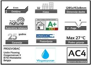 LAMINAT 8mm/Kl.32 EVEREST 61115x MAGMA OAK, RASPOLOŽIVO 14,77m2