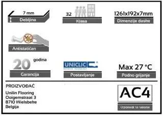 LAMINAT 7mm/Kl.32 LAMINATE 101x BUKVA QUEBEC, RASPOLOŽIVO 9,684m2