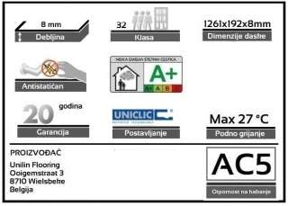 LAMINAT  8mm/Kl.32 GALEA 692x HRAST PARANO, RASPOLOŽIVO 15,495 m2 