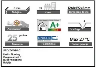 LAMINAT 8mm/Kl.32 LOC 60518x KAMBALA p=2,179 m2