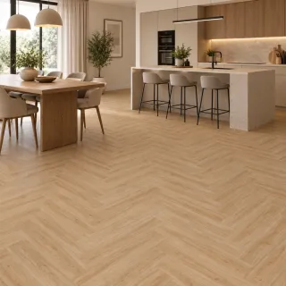 SPC VINIL 4+1mm/KL.33 HERRINGBONE RIBLJA KOST HRAST CALMA s podlogom p=A+B=1,47m2 