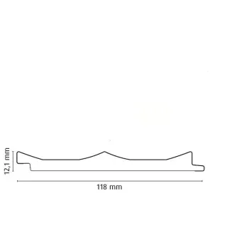 ZIDNA OBLOGA FN MDF WA090OC FOEI73N HRAST/HRAST 12/118/2670mm pak=1,89m2 