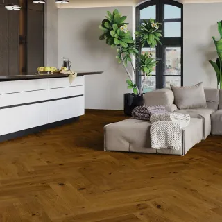 PARKET RIBLJA KOST HERRINGBONE BROWN SUGAR 725/130/14 mm  p=0,65 m2 