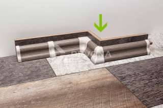 PVC KUT VANJSKI ZA LETVICU P151 HRAST