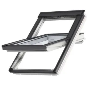 VELUX PREMIUM KROVNI PROZOR, BIJELI POLIURETAN, GORNJA RUČKA, STAKLO 70 