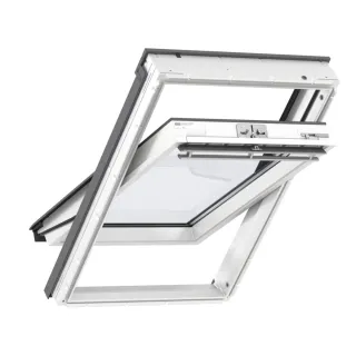VELUX STANDARD PLUS KROVNI PROZOR, BIJELI POLIURETAN, GORNJA RUČKA, STAKLO 51 