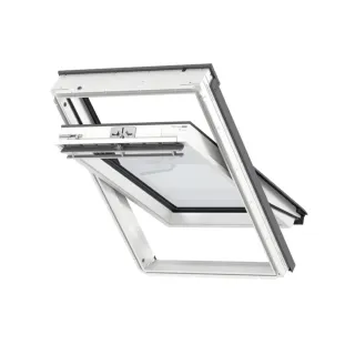 VELUX STANDARD PLUS KROVNI PROZOR, BIJELI POLIURETAN, GORNJA RUČKA, STAKLO 61 