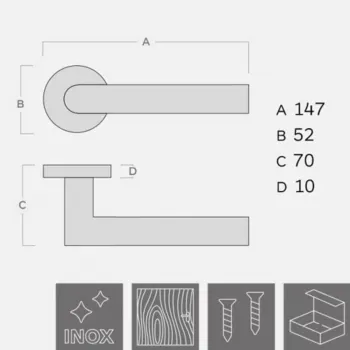 KVAKA METRO 102/236 ROZETA CRNA WC 20724 
