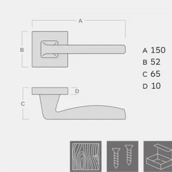 KVAKA ELITE CRNA MAT ROZETA WC 20460 