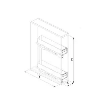 KOŠARA IZVLAČNA  150mm SIGE PRO 350081 BIJELA 