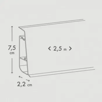 PVC LETVICA ZA LAMINAT HI LINE PRESTIGE M163 2,5m 
