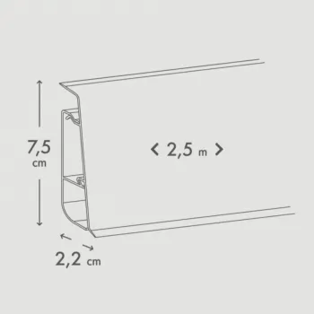 PVC LETVICA ZA LAMINAT HI LINE PRESTIGE M135 HRAST 2,5m R073/Z209/40278 