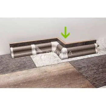 PVC KUT VANJSKI ZA LETVICU P151 HRAST 