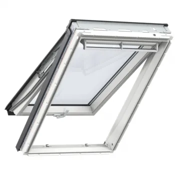 VELUX KROVNI PROZOR, BIJELI POLIURETAN, DVOSTRUKI OVJES, DONJA RUČKA, STAKLO 70 