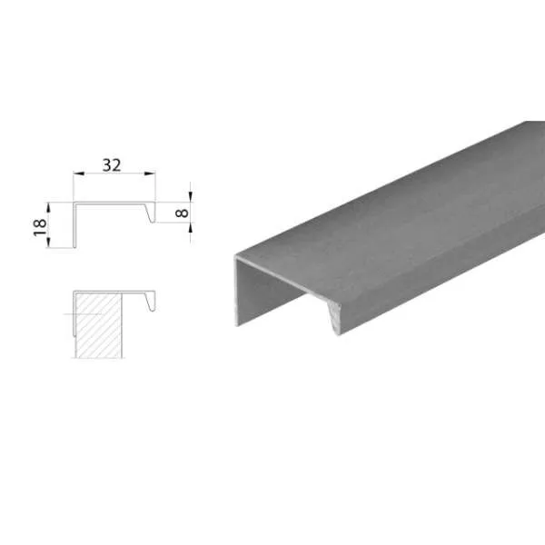 RUČKA PROFILNA ALUMINIJ 3000mm 10000652205 