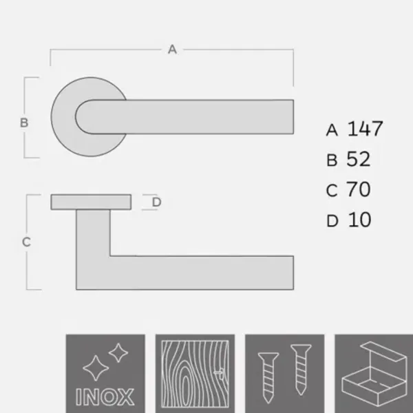 KVAKA METRO 102/236 ROZETA CRNA WC 20724 