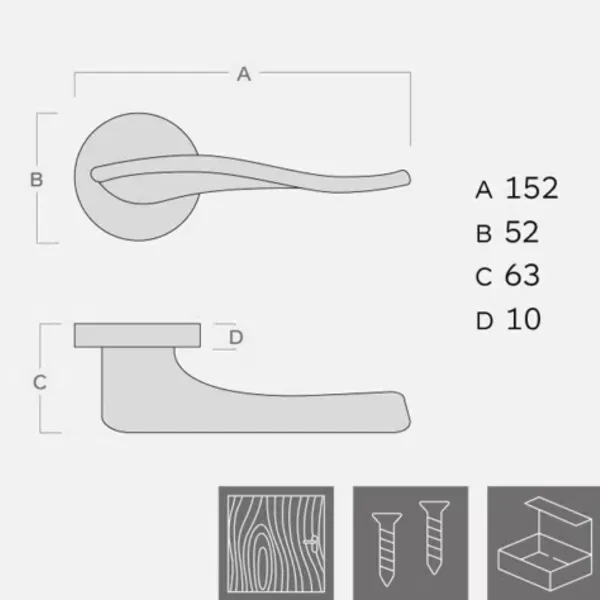 KVAKA LINEA CRNA MAT OKRUGLA ROZETA CILINDAR 29806 