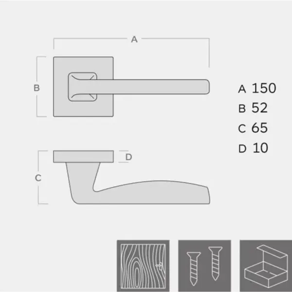 KVAKA ELITE KROM MAT KVAD.ROZETA KLJUČ 20010 110105 