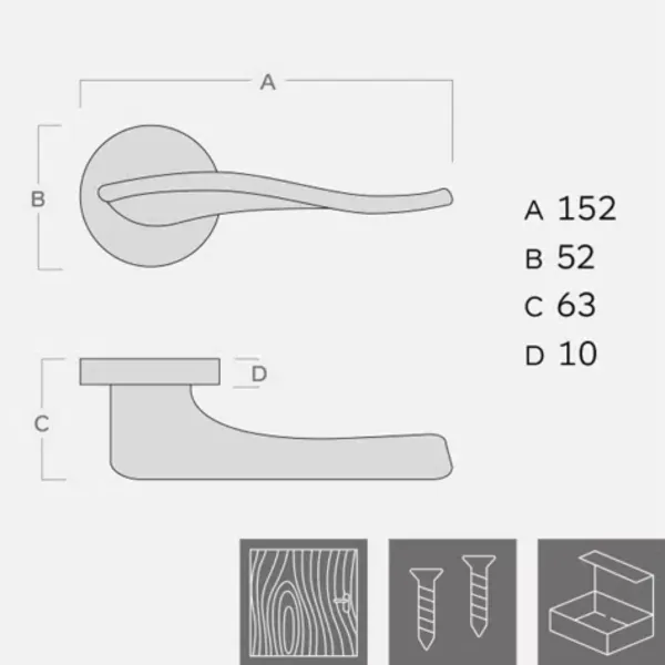 KVAKA LINEA KROM MAT OKRUGLA ROZETA WC 12791 