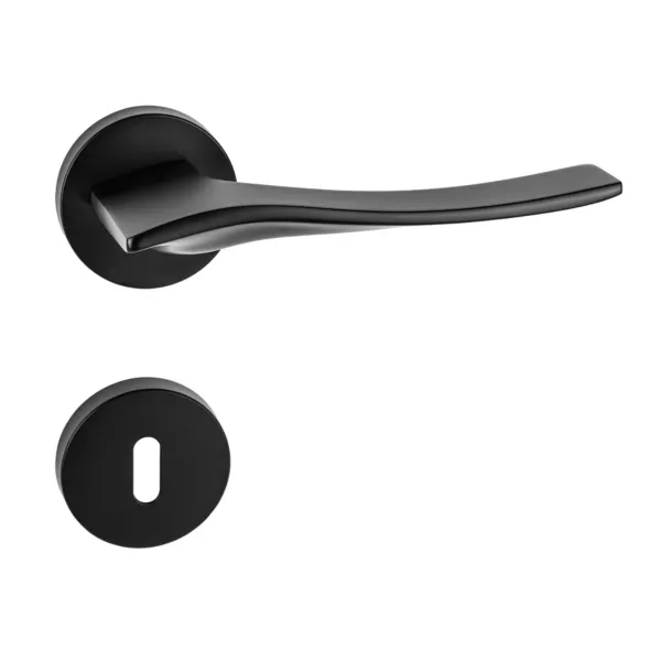 KVAKA LINEA CRNA MAT OKRUGLA ROZETA KLJUČ 29805 