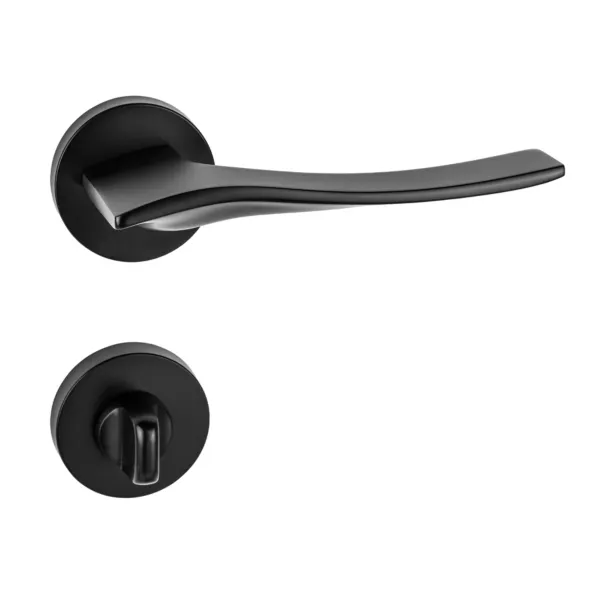 KVAKA LINEA CRNA MAT OKRUGLA ROZETA WC 29807 