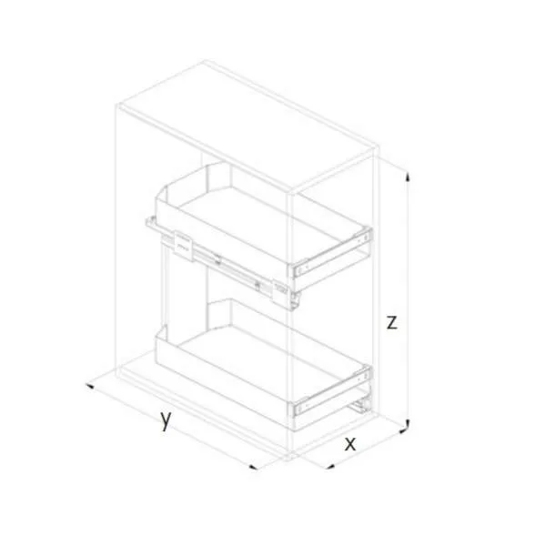 KOŠARA IZVLAČNA x 300mm SIGE PRO 350086 BIJELA 