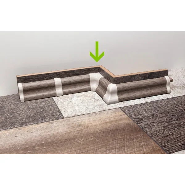 PVC KUT UNUTARNJI ZA LETVICU P27 BIJELO