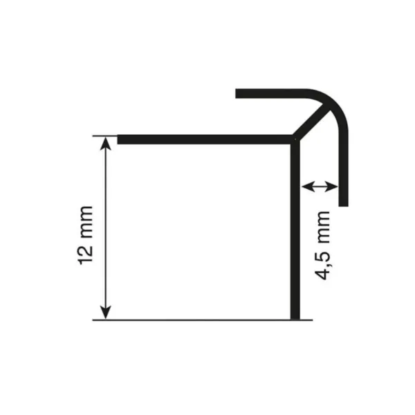VANJSKI PROFIL ROCKO CRNI 2800mm 