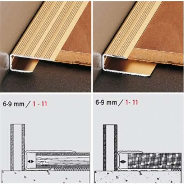 ALU PROFIL U FIT-FIX 1 270/ZLATNI PA2 ZAVRŠNI 6-9mm 