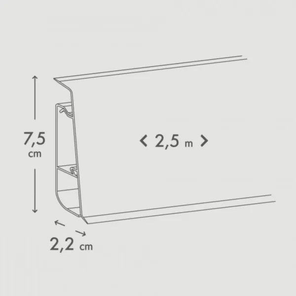 PVC LETVICA ZA LAMINAT HI LINE PRESTIGE M163 2,5m
