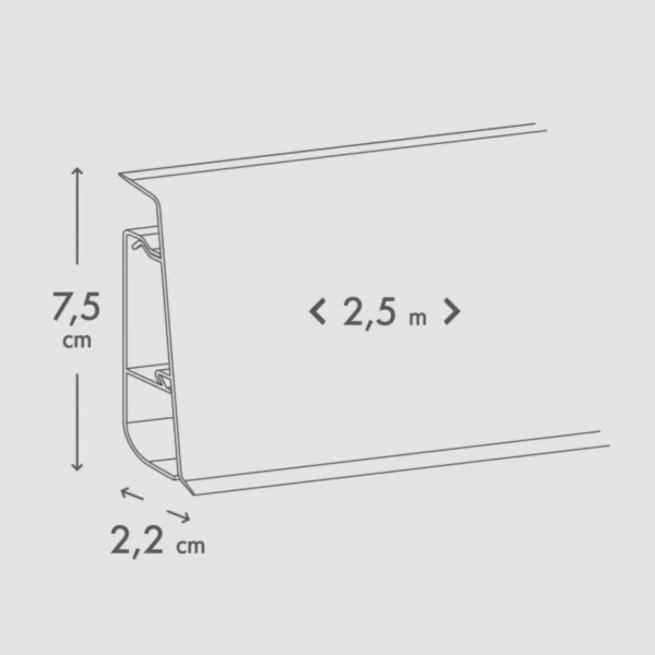 PVC LETVICA ZA LAMINAT HI LINE PRESTIGE M284 K489/8156/K411/61036x/K281/8633 2,5m