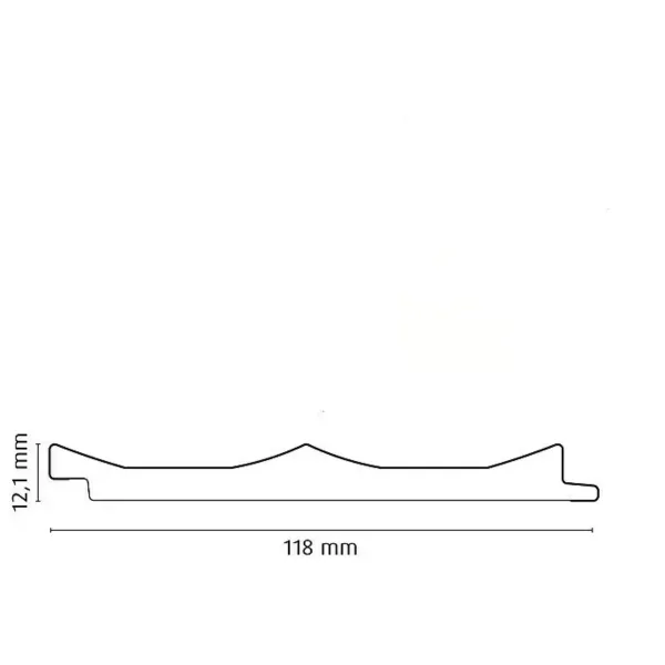 ZIDNA OBLOGA FN MDF WA090OC FOEI73N HRAST/HRAST 12/118/2670mm pak=1,89m2 