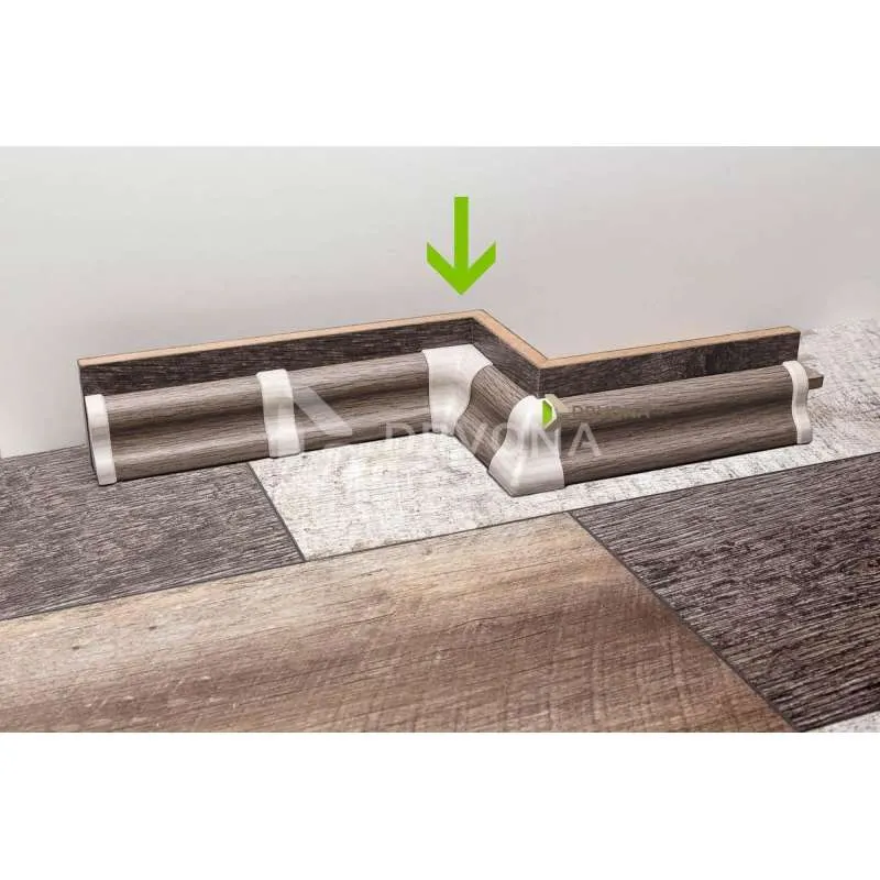PVC KUT UNUTARNJI ZA LETVICU P151 HRAST