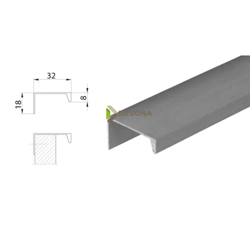 RUČKA PROFILNA ALUMINIJ 3000mm 10000652205