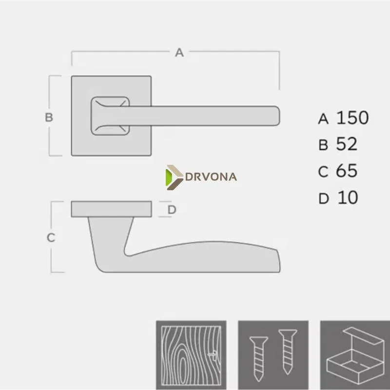 KVAKA ELITE KROM MAT ROZETA CILINDAR 20009 