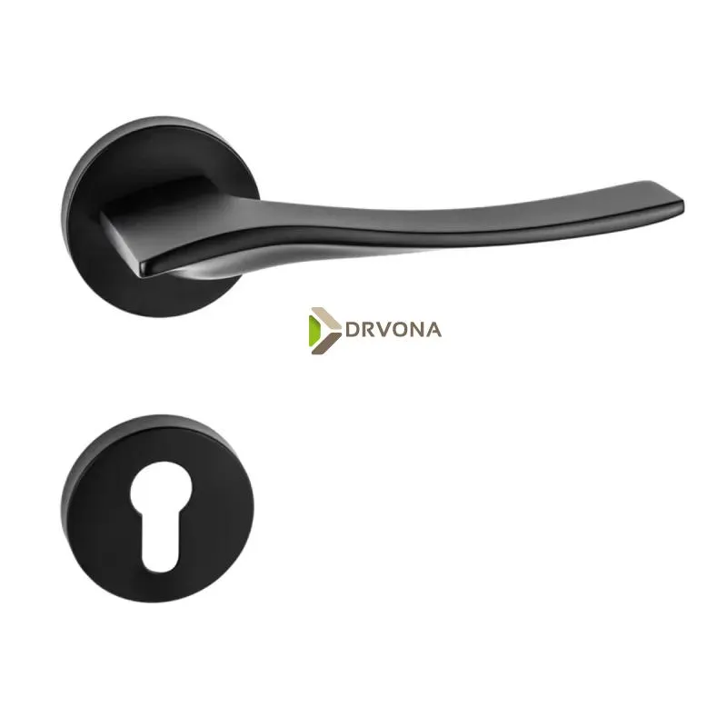 KVAKA LINEA CRNA MAT OKRUGLA ROZETA CILINDAR 29806 