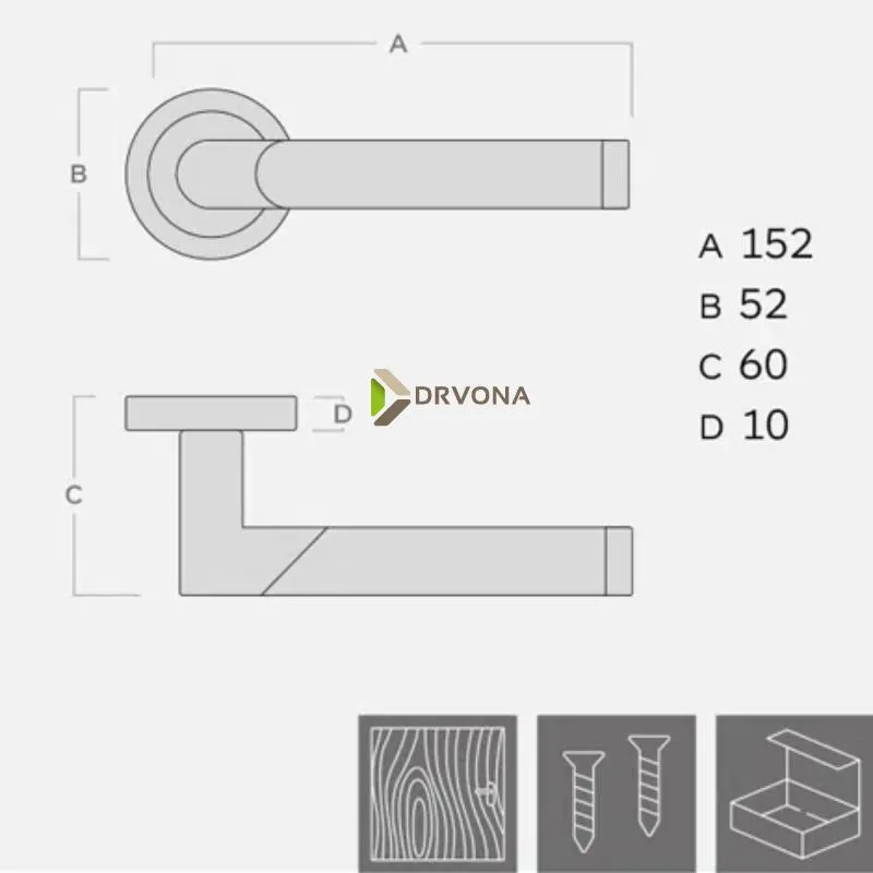 KVAKA BI-COLOR II ROZETA/KLJUČ 13590 