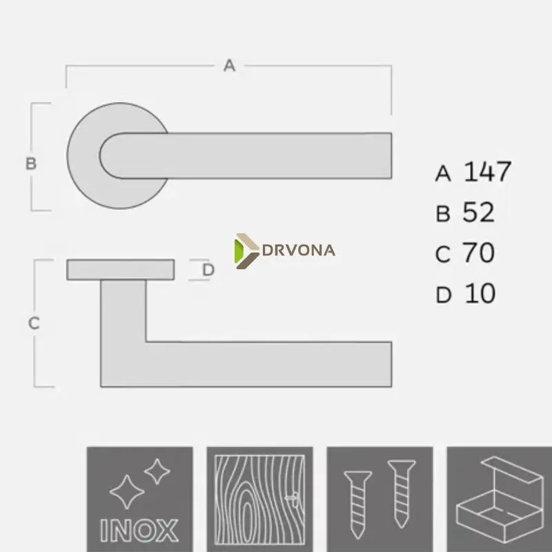 KVAKA METRO 102/236 ROZETA INOX WC 16275 