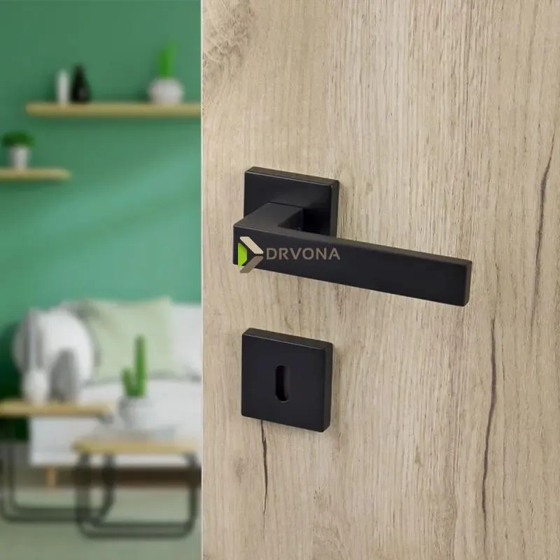 KVAKA QUADRO CRNA MAT ROZETA KLJUČ 20466 111063 